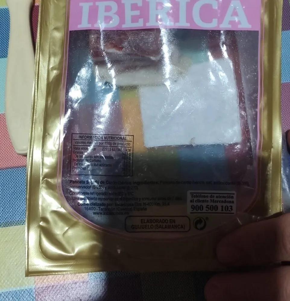 Panceta salada ibérica