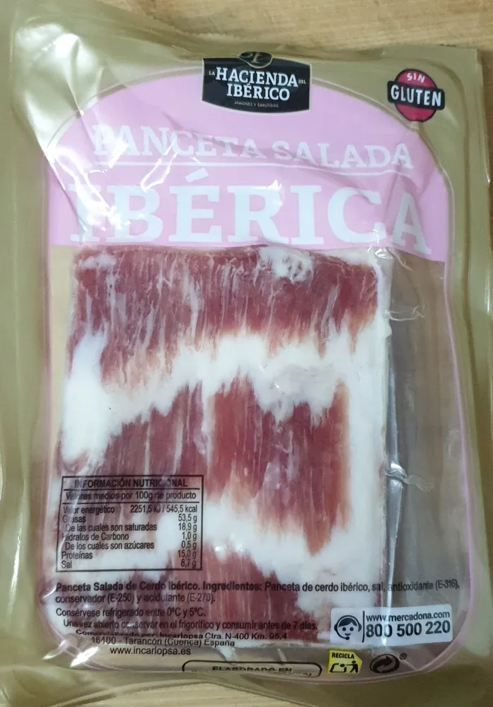 Panceta salada ibérica