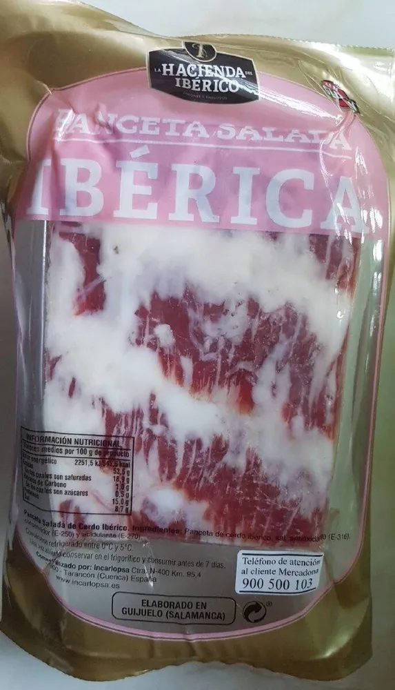 Panceta salada ibérica
