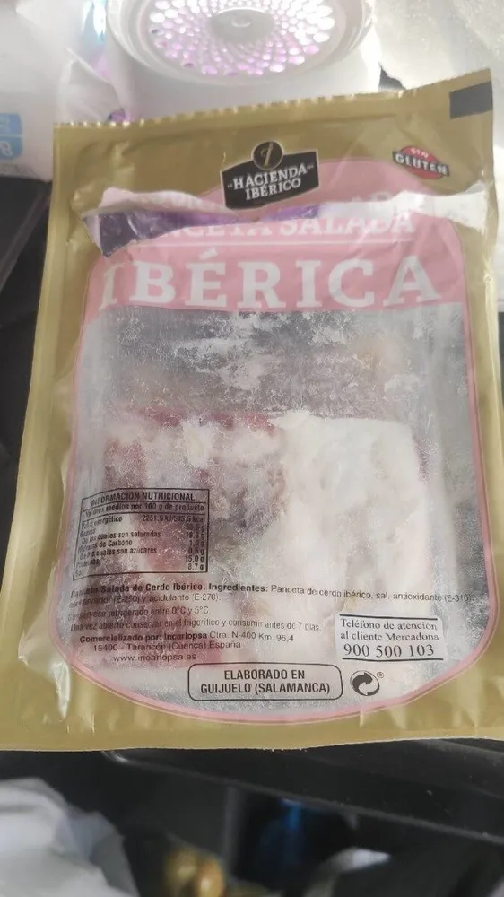 Panceta salada iberica