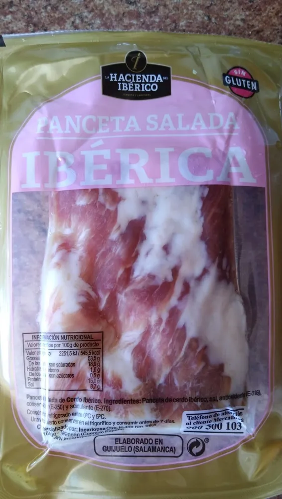 Panceta salada ibérica