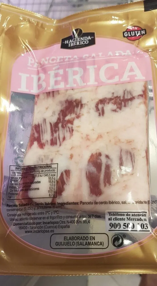Panceta salada iberica