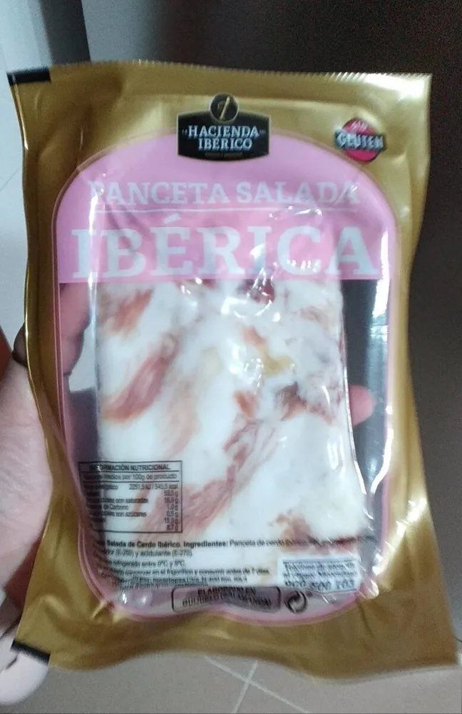 Panceta ibérica salada