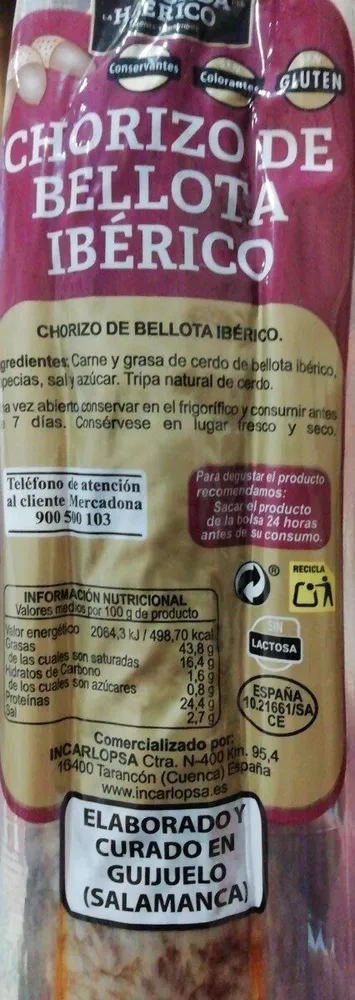 Chorizo de bellota iberico