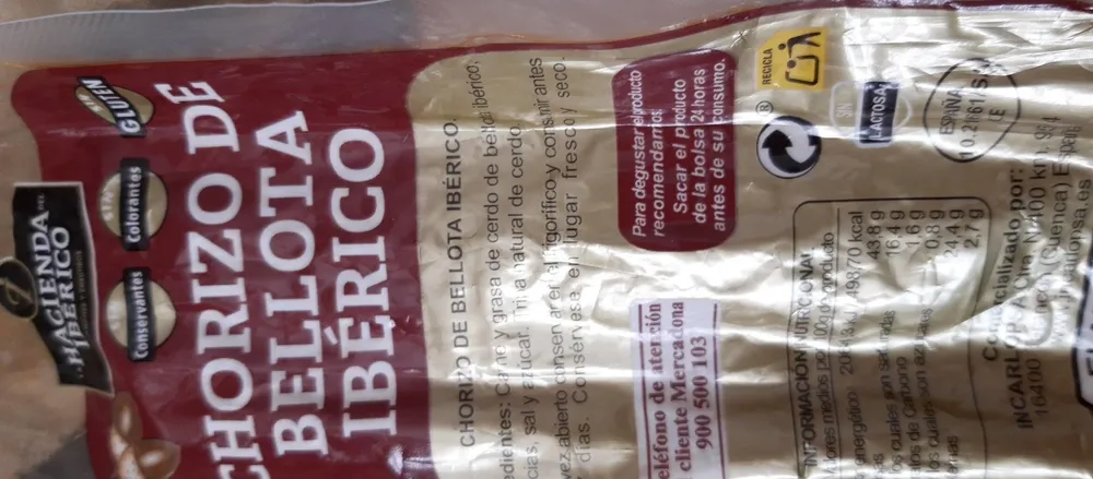 Chorizo ibérico de bellota