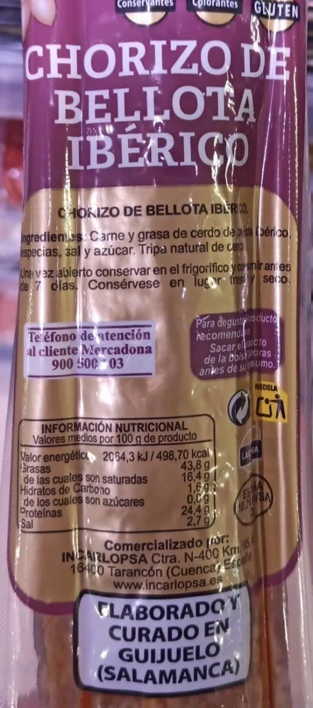 Chorizo de bellota ibérico