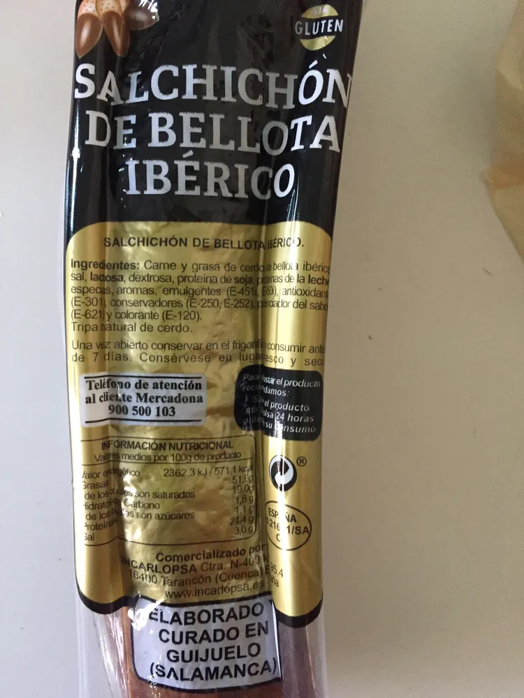Salchichón de bellota ibérico