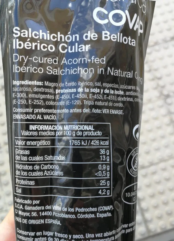 Salchichón bellota ibérico culsr