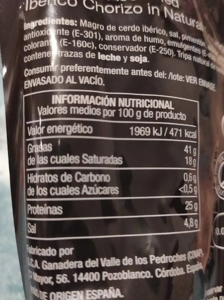 Chorizo de bellota ibérico cular