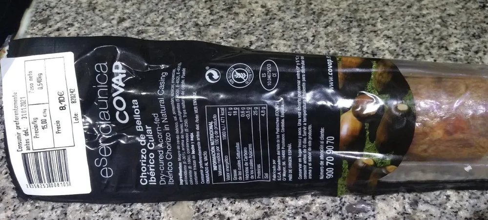 Chorizo de bellota ibérico