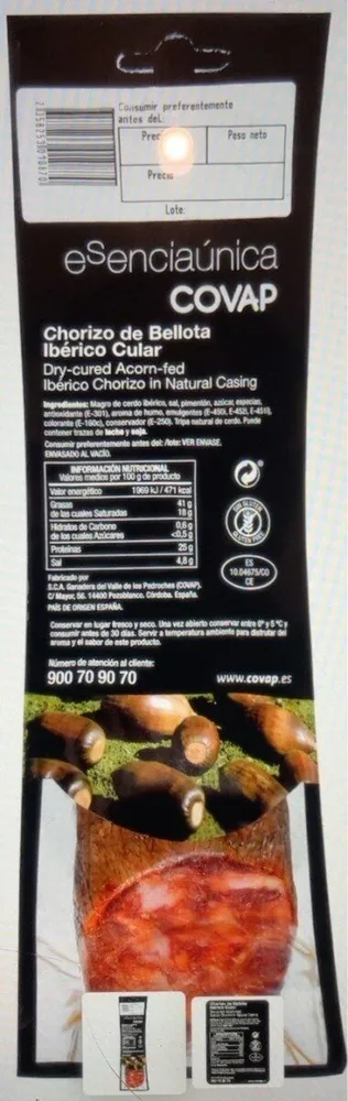Chorizo de bellota ibérico cular