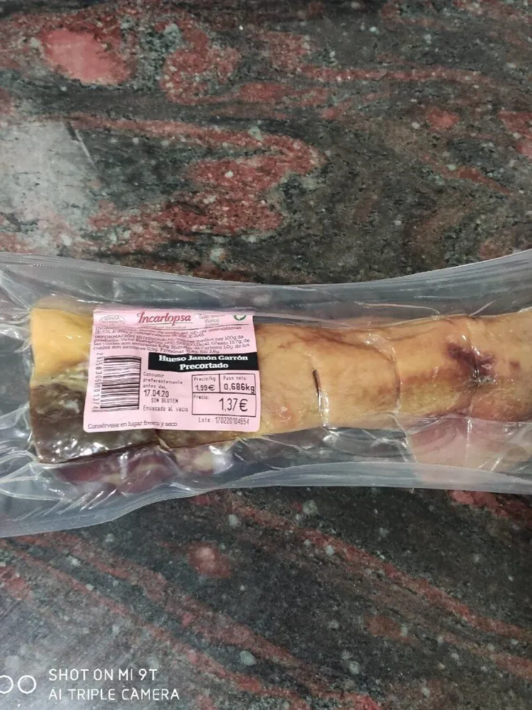 Hueso jamón garrón precortado