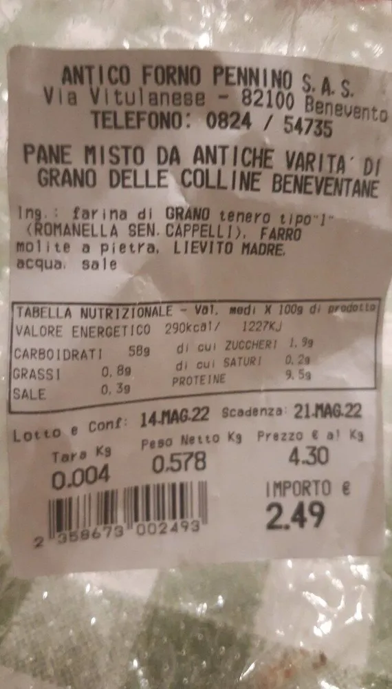 Pane misto da antiche varietà di grano