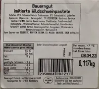 Imitierte Wildschweinpastete