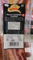 Bacon adobado curado