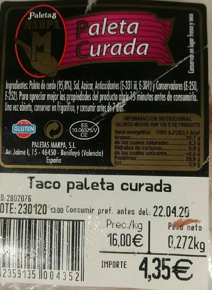 Paleta Curada