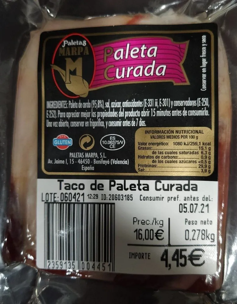 Paleta Curada