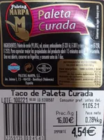 Paleta curada