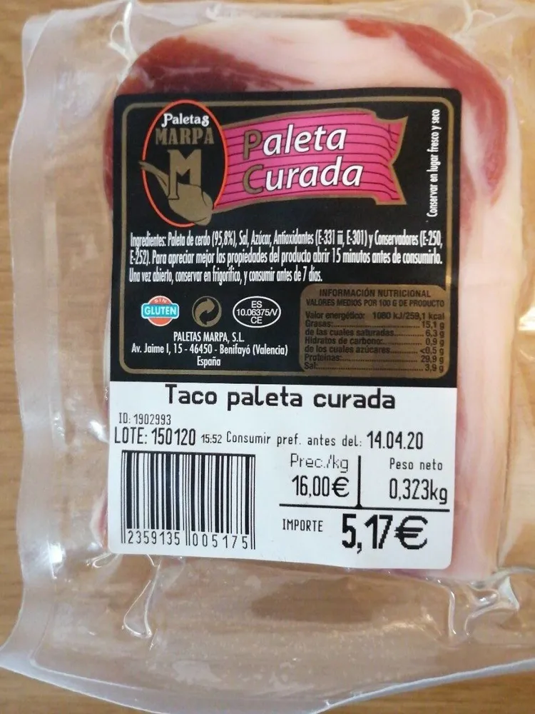 Paleta curada