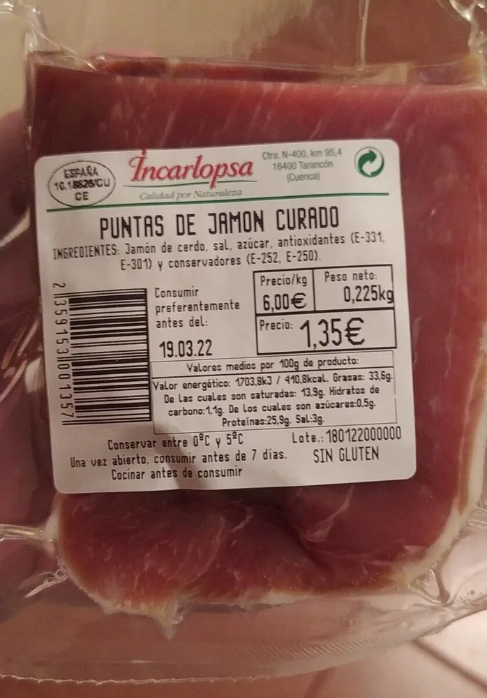 Puntas de Jamón Curado