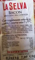 Bacon ahumado sin corteza