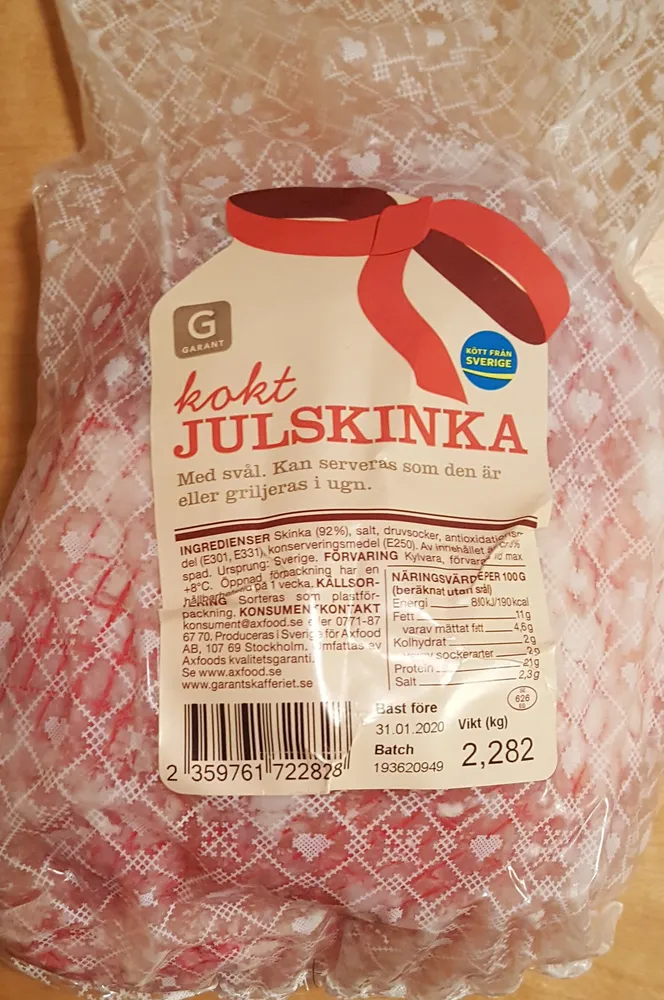 Kokt Julskinka