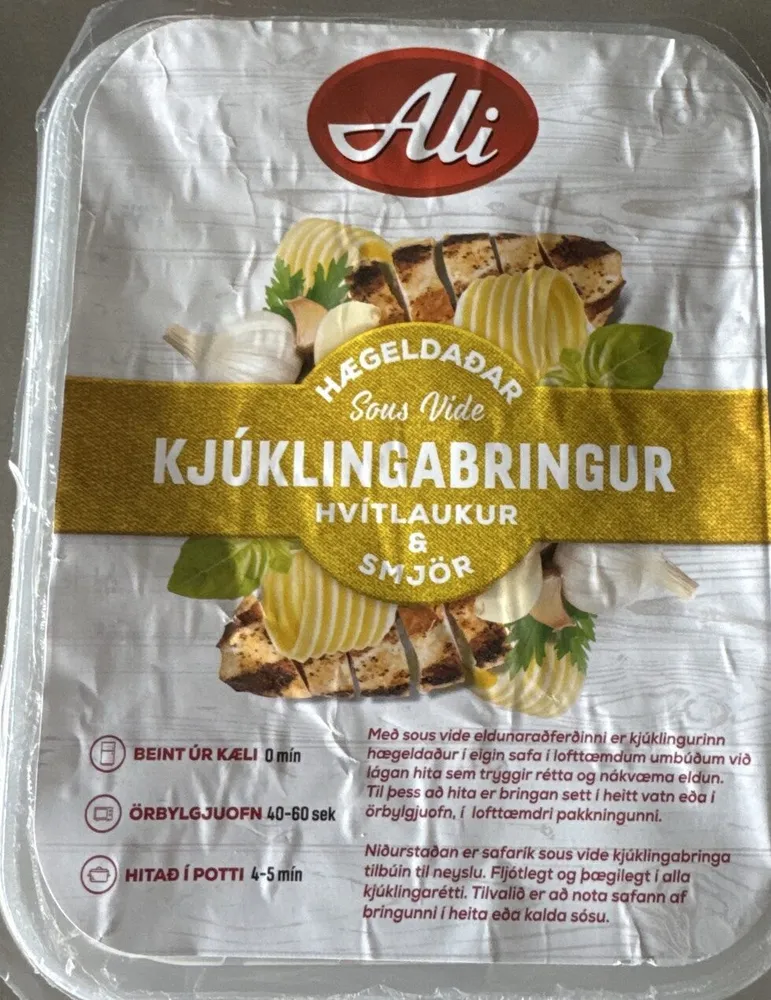 Hægeldaðar Sous Vide Kjúklingabringur Hvítlaukur & Smjör