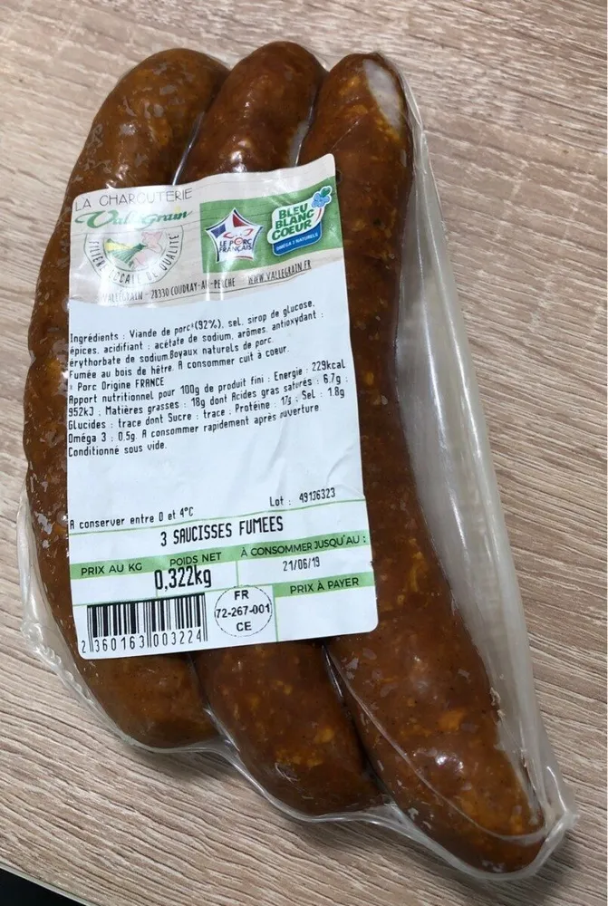 Saucisses fumées