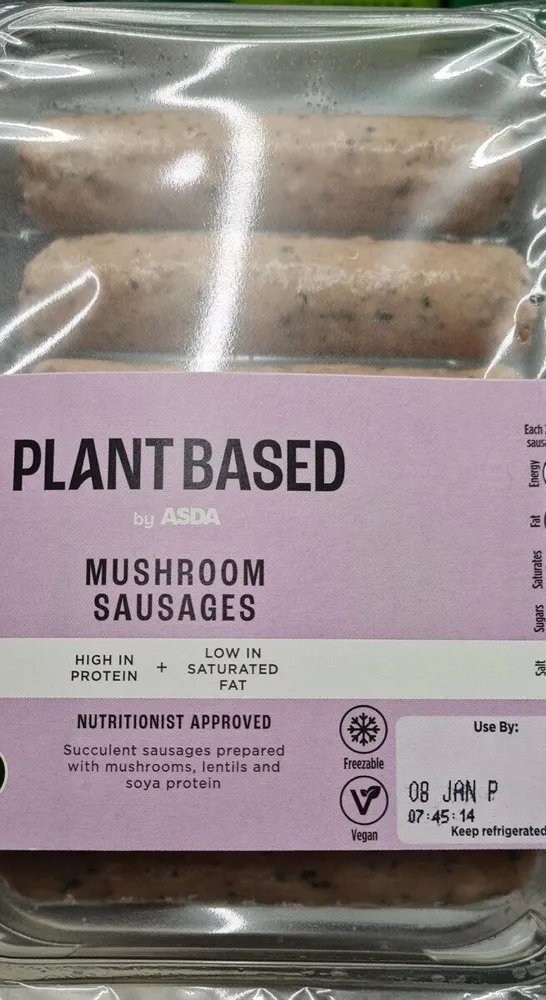 Plant based mushroom sausages