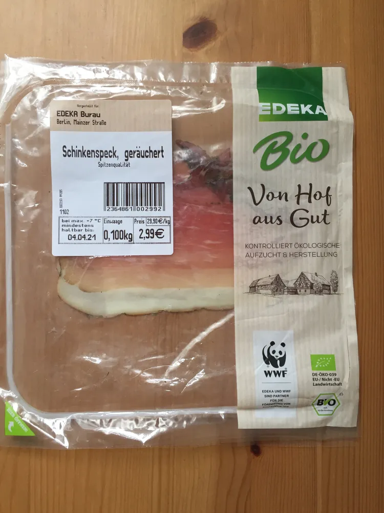 Schinkenspeck, geräuchert