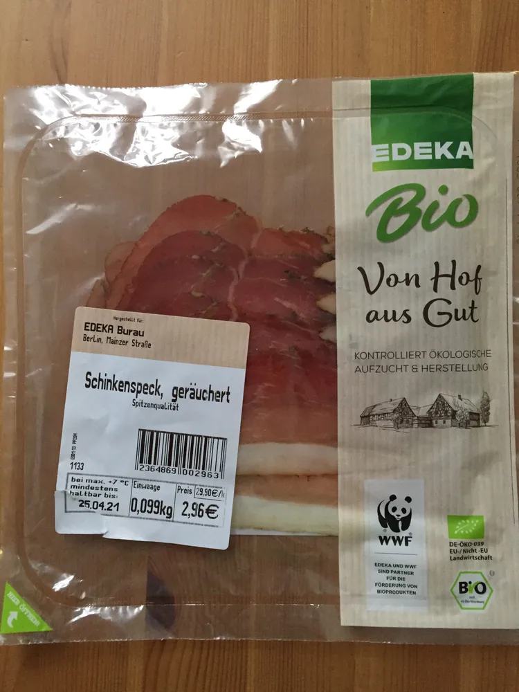 Schinkenspeck, geräuchert