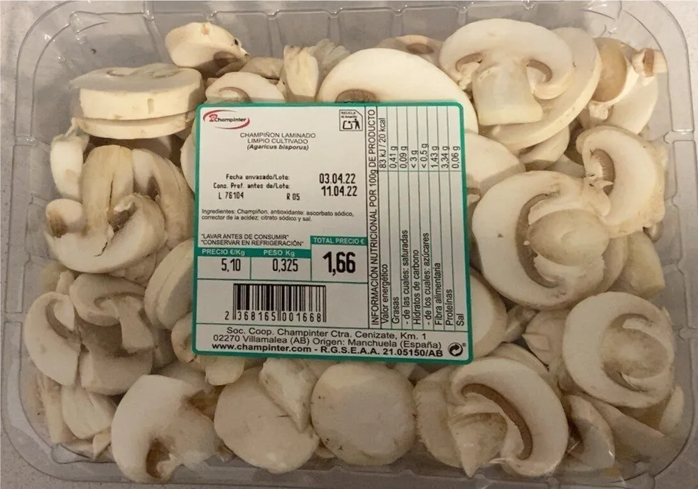 Champiñón laminado