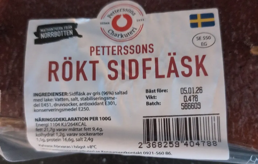 Rökt Sidfläsk
