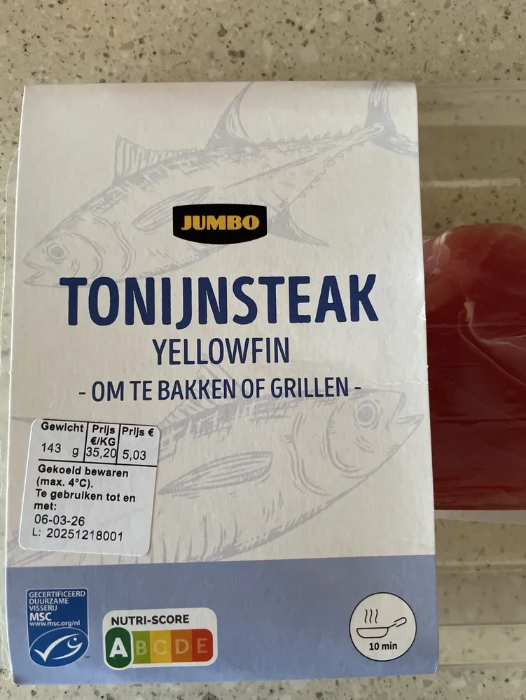 Geelvin Tonijnsteak
