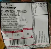 Champiñón laminado