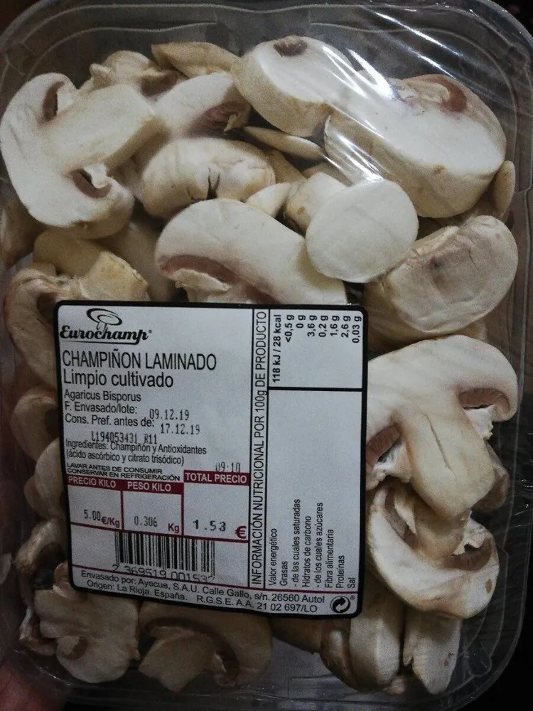 Champiñon laminado