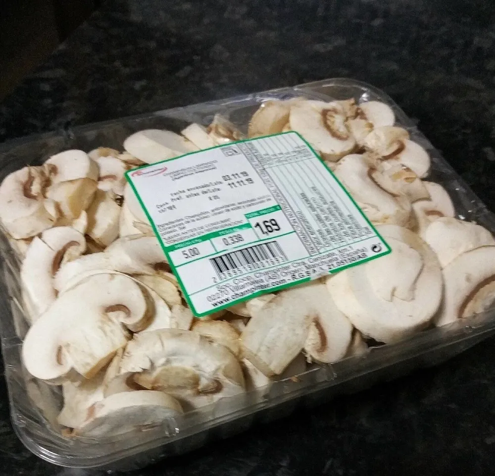 Champiñones laminados