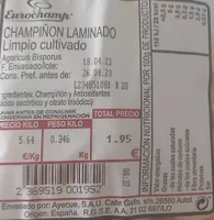 Champiñon laminado