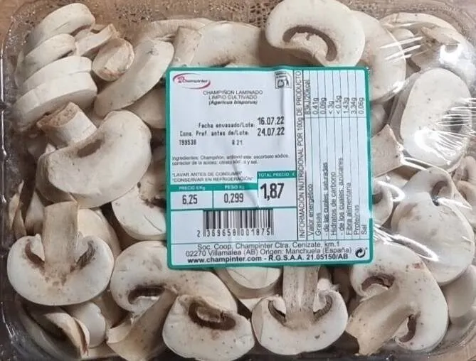 Champiñon laminado
