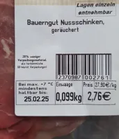 Nussschinken, geräuchert