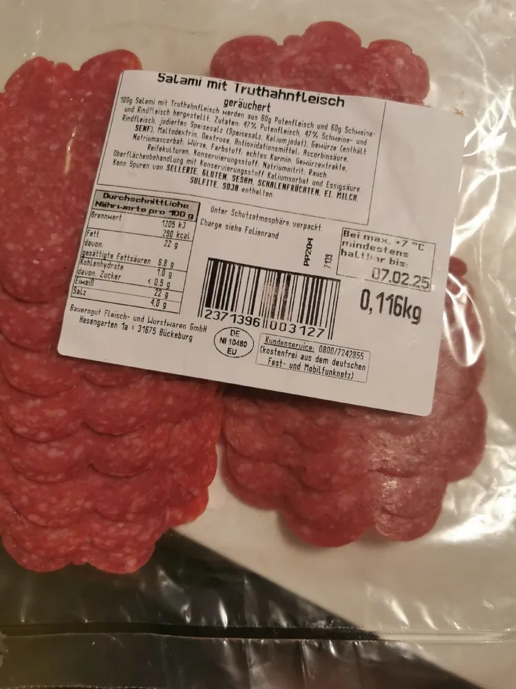 Salami mit Truthahnfleisch