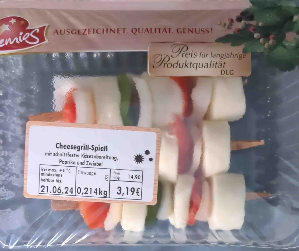 Cheesegrill-Spieß