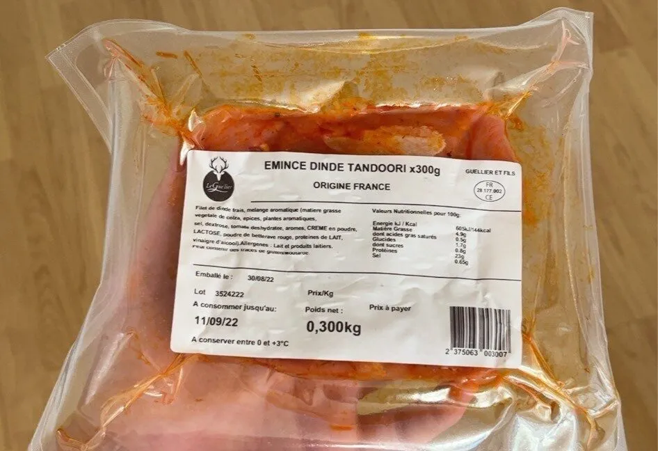 Émincé Dinde Tandori 300g