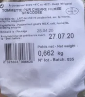 tomette pur chevre