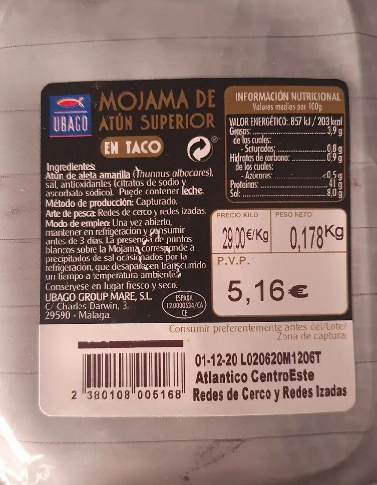 Mojama de atún