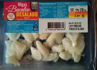 Migas de bacalao desalado