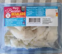 Migas de bacalao desalado