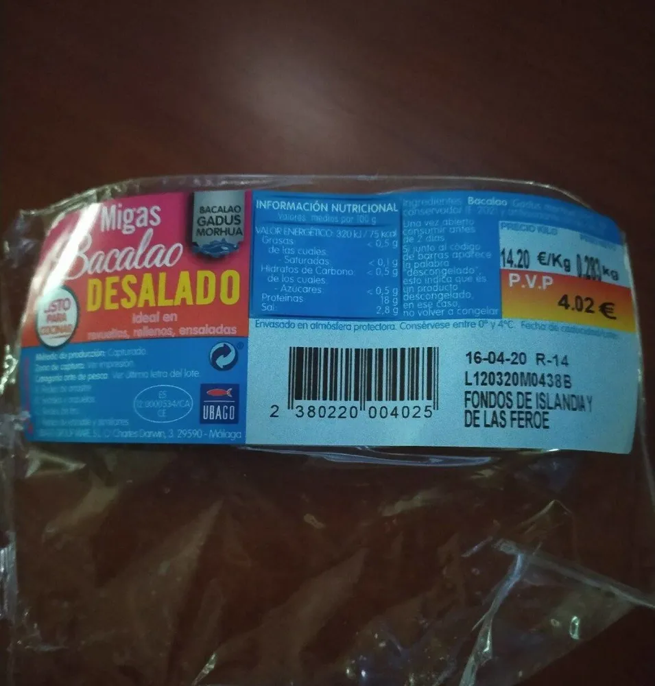 Bacalao desalado