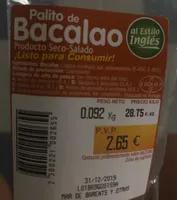Palito de bacalao