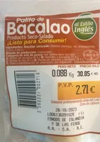 Palito de bacalao